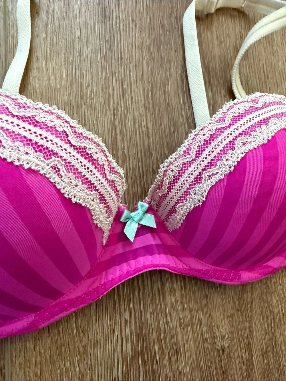 Vintage 90s Betsey Johnson Stocking Stripe Bra 32B